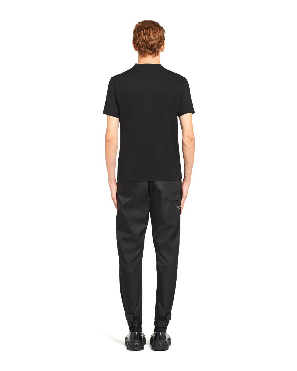 Prada Stretch Algodon T-shirt Negras | 13479-INAR