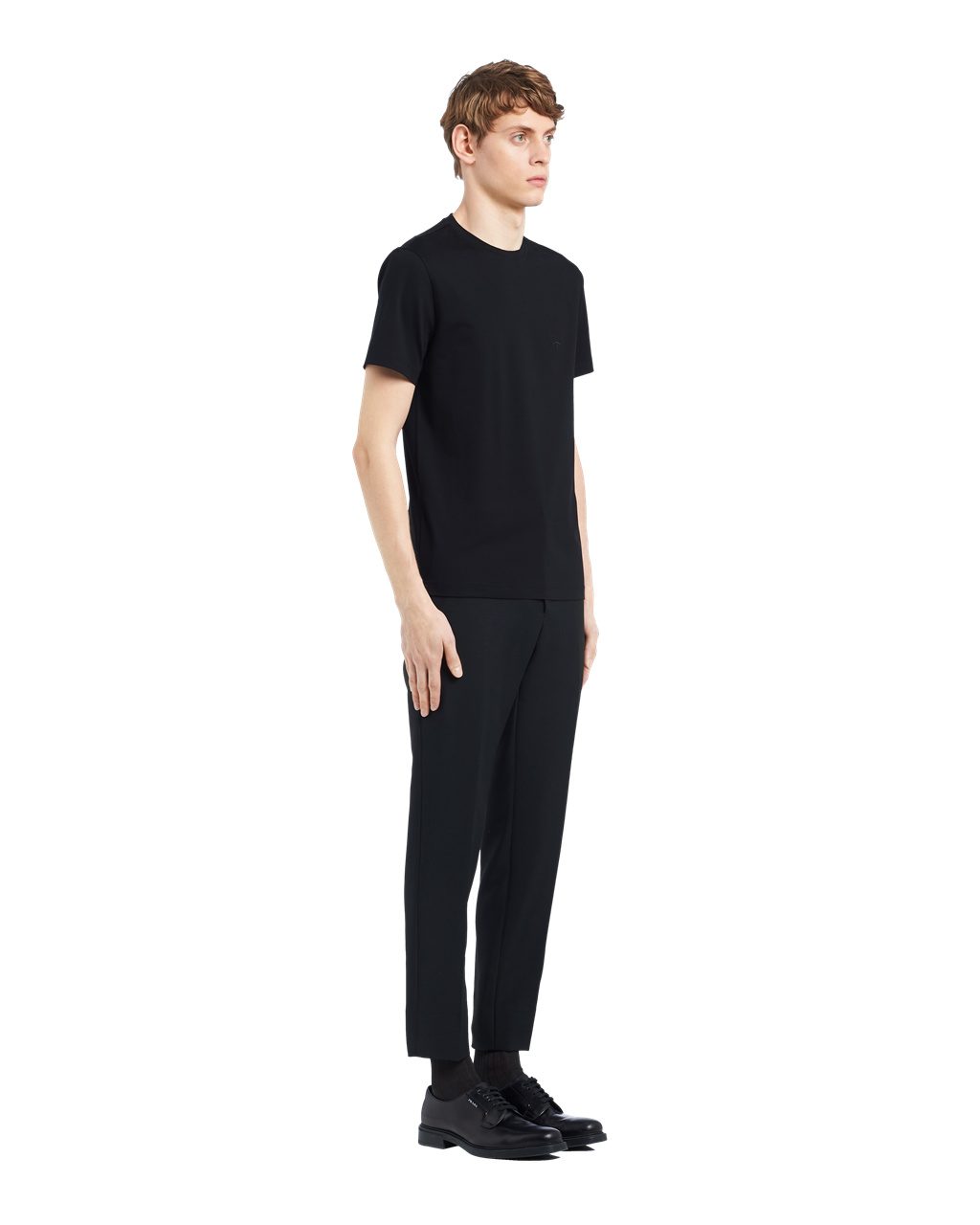 Prada Stretch Algodon T-shirt Negras | 26710-LWPG