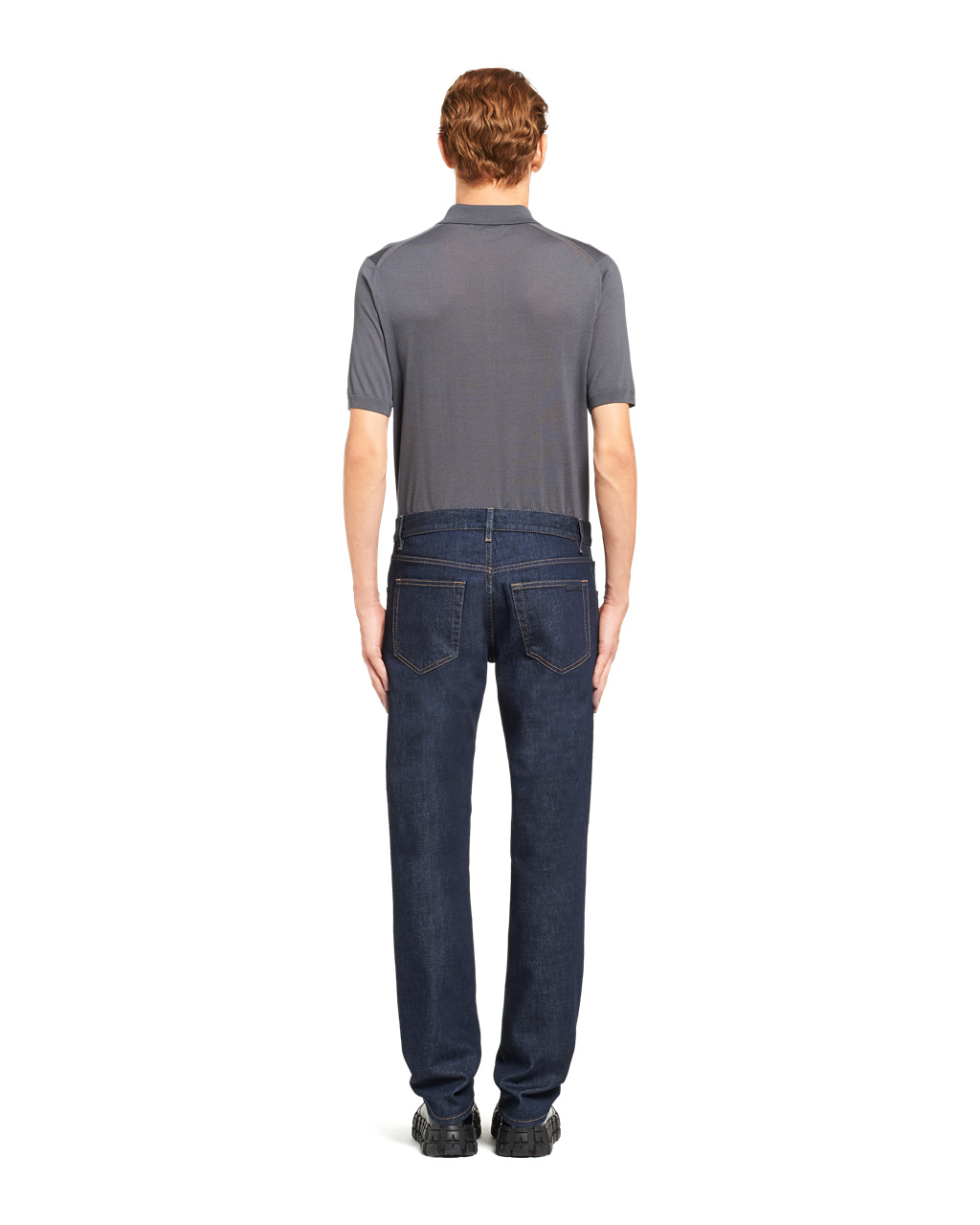 Prada Stretch Denim Jeans Azul Marino | 17068-OGWF