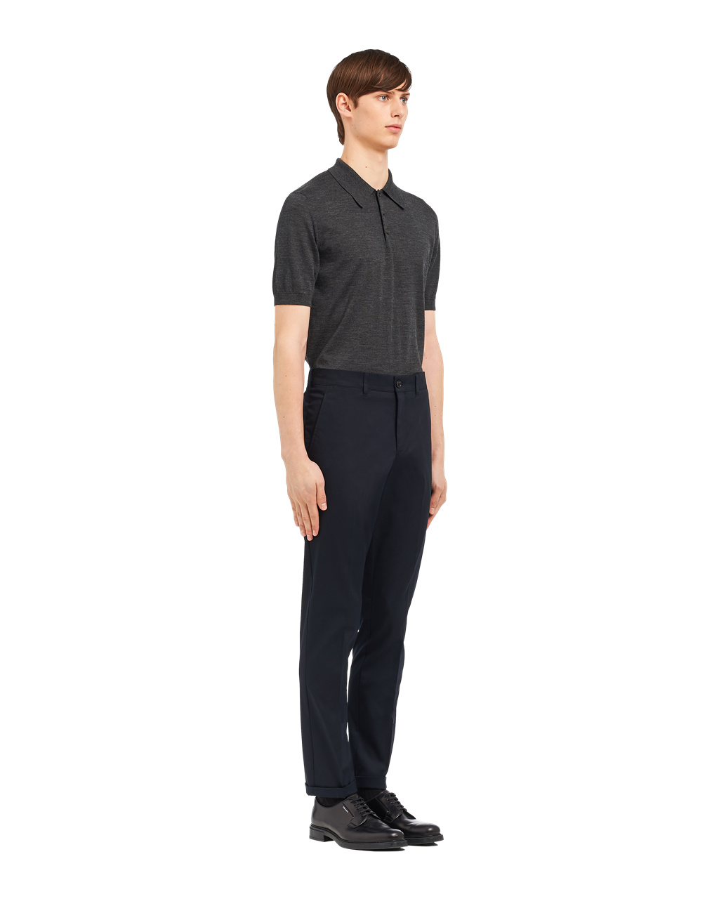 Prada Stretch Gabardine Trousers Azul Marino | 40392-WEVX