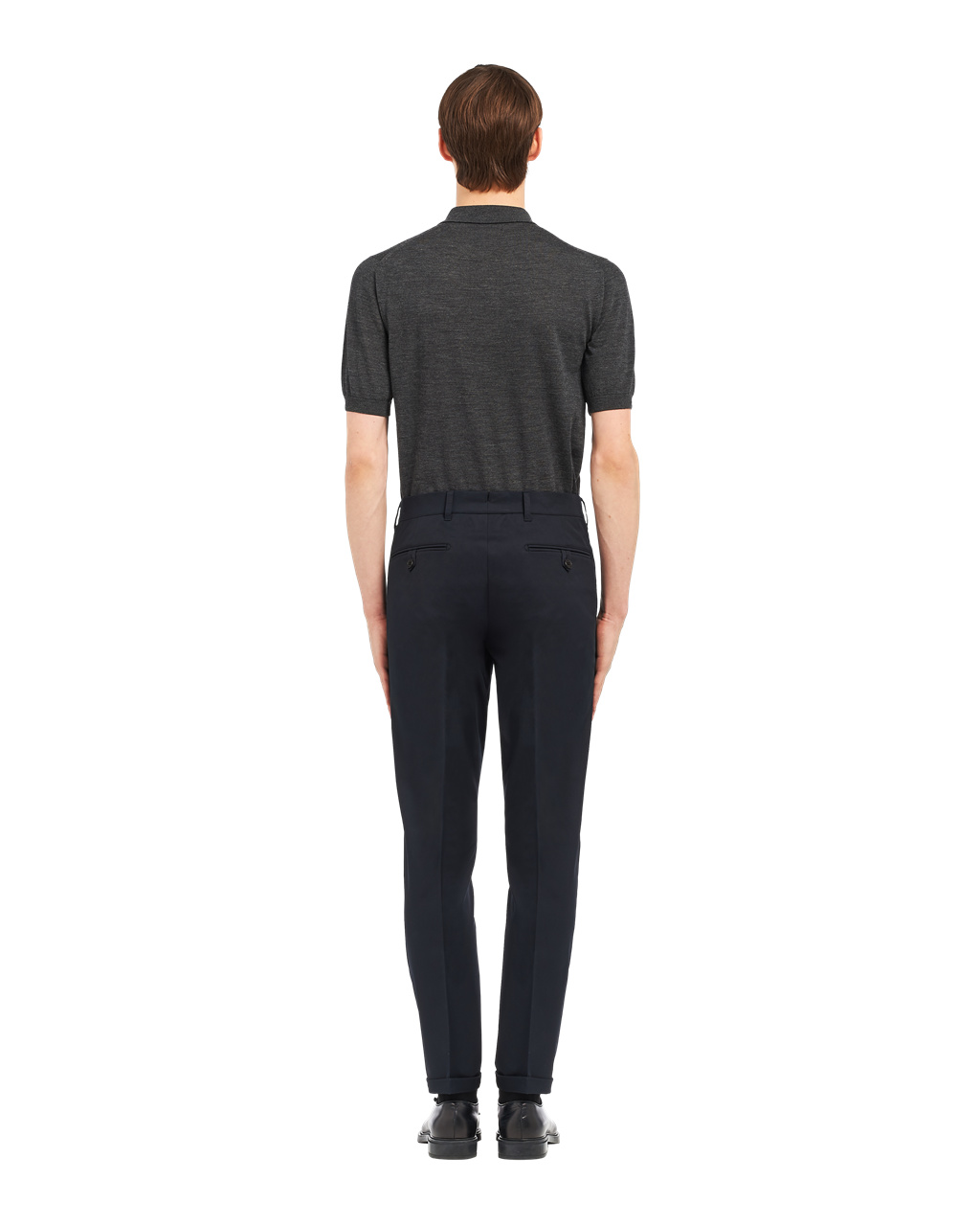 Prada Stretch Gabardine Trousers Azul Marino | 40392-WEVX