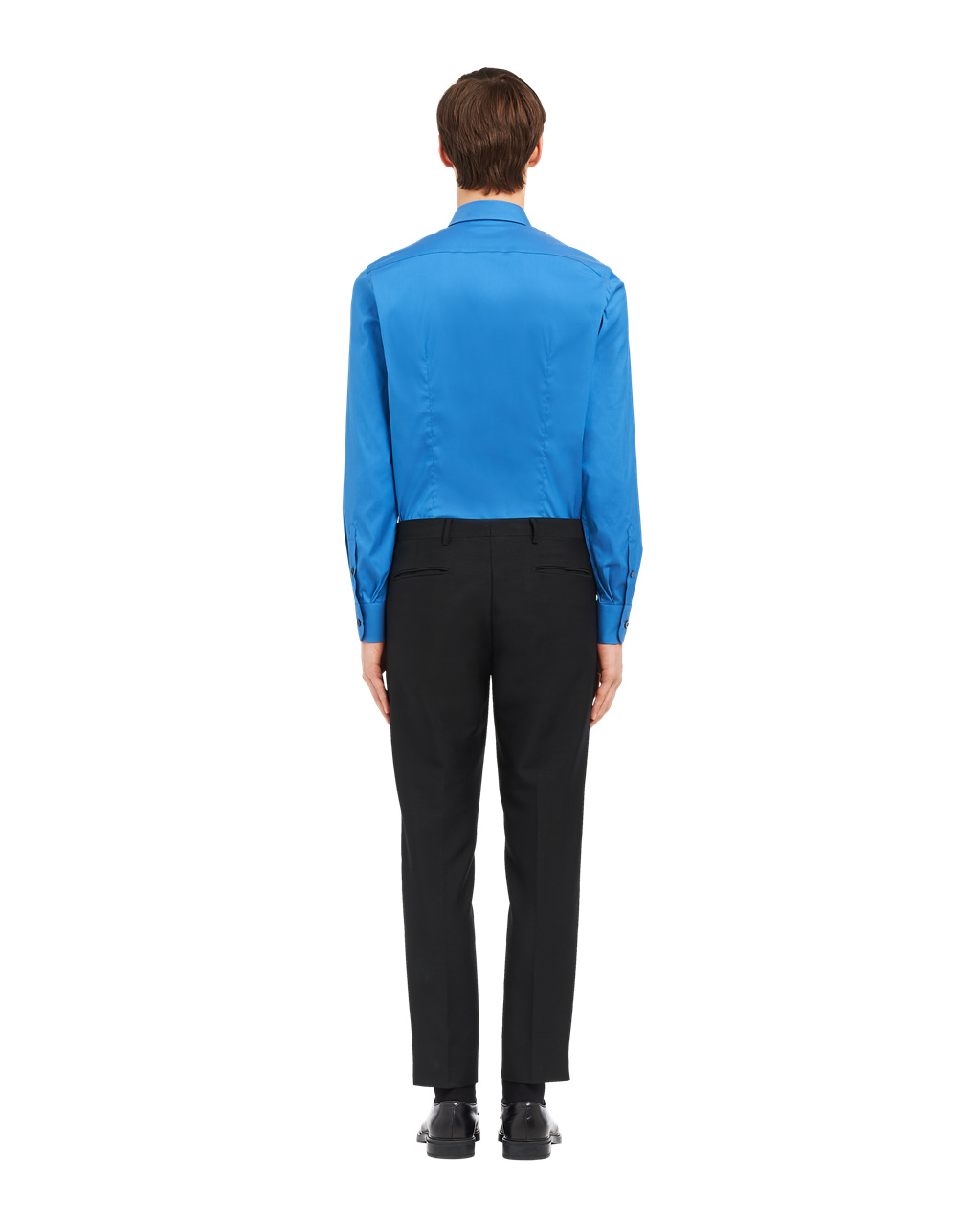 Prada Stretch Poplin Shirt Azules Claro | 03259-HIND