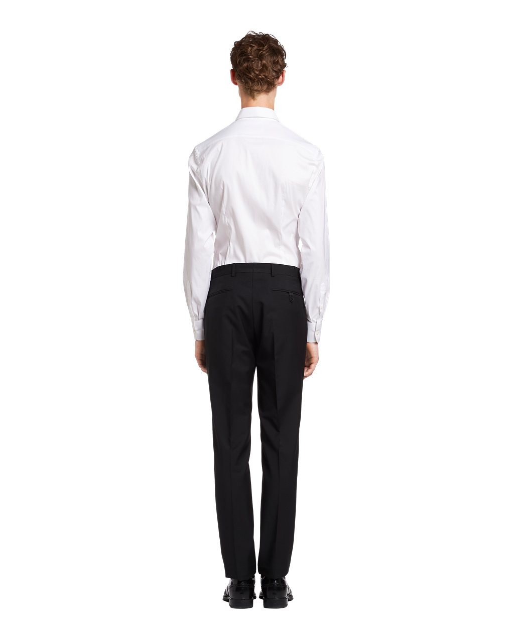 Prada Stretch Poplin Shirt Blancas | 79264-YWTZ