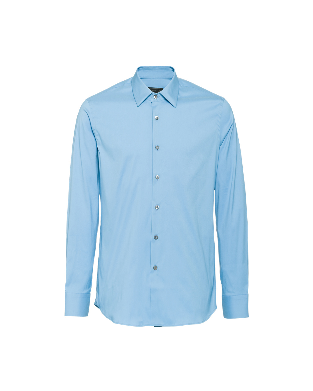 Prada Stretch Poplin Shirt Celeste | 51038-INVR