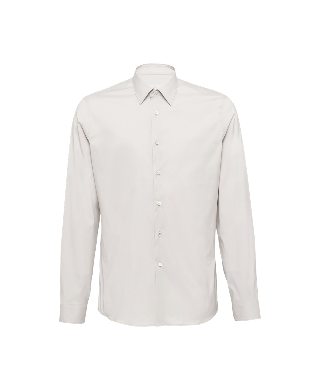 Prada Stretch Poplin Shirt Pearl Gray | 67248-QTJP