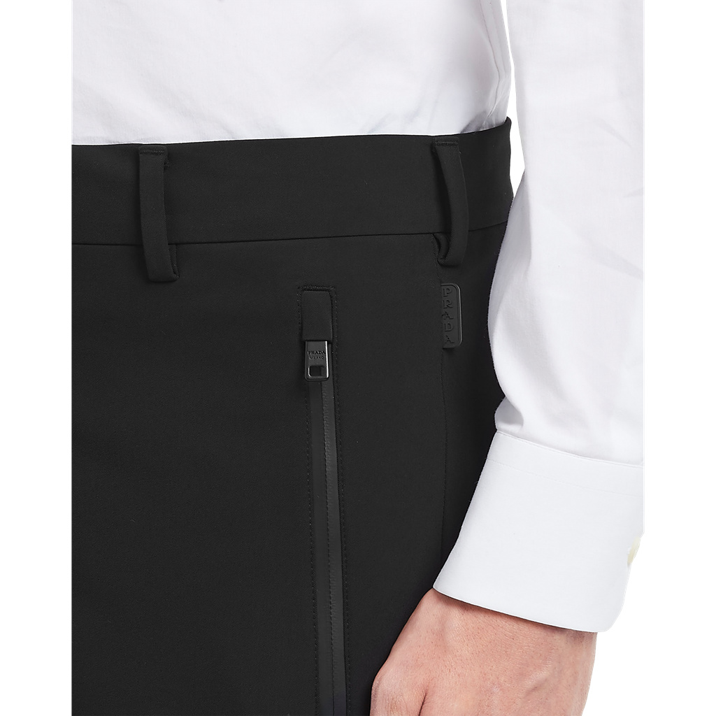 Prada Stretch Technical Fabric Trousers Negras | 87310-HRPD