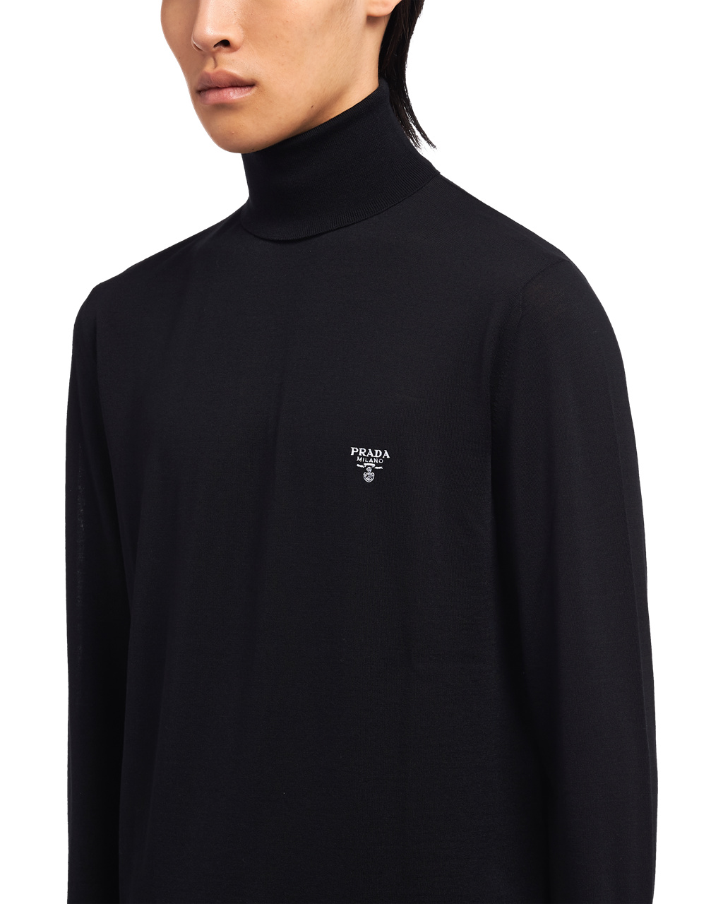 Prada Superfine Wool Turtleneck Sueter Negras | 02573-JCYO