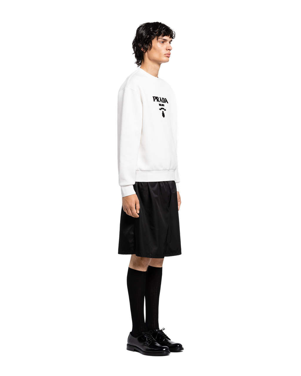 Prada Technical Algodon Sweatshirt Blancas | 93152-JKYU