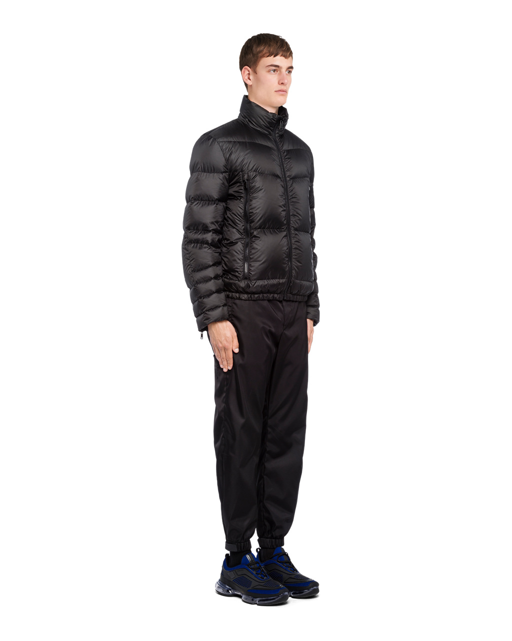 Prada Technical Eggshell Fabric Puffer Jacket Negras | 74185-OSRN