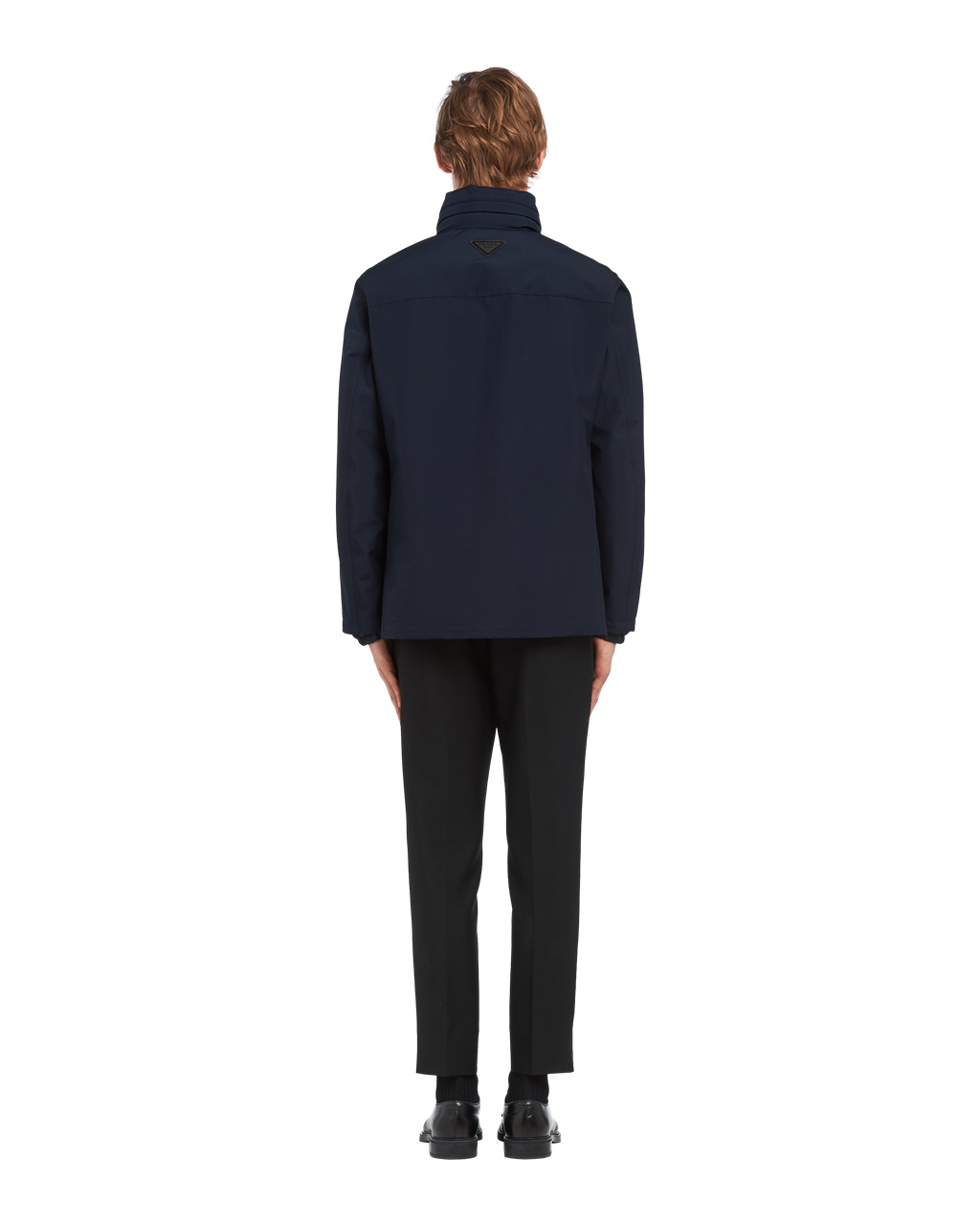 Prada Technical Fabric Blouson Jacket Azul Marino | 76032-PHFV