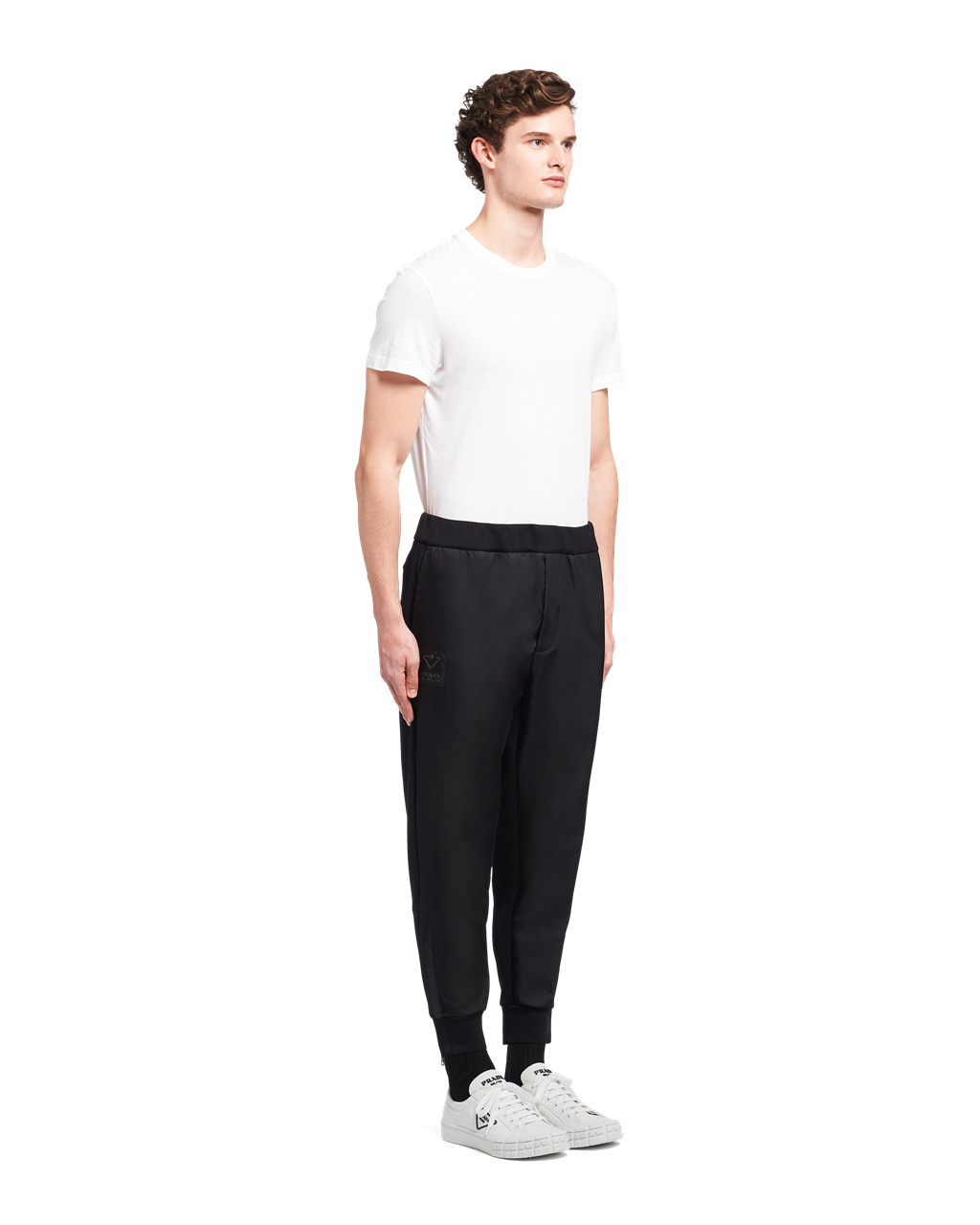 Prada Technical Fleece Trousers With Nylon Details Negras Negras | 45903-UQKX