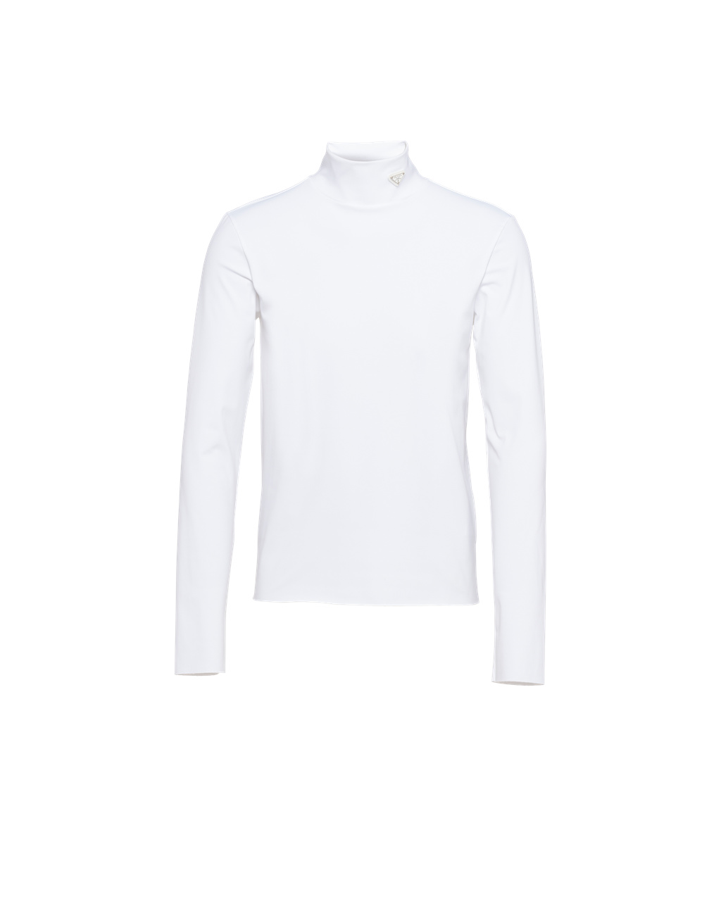 Prada Technical Jersey Mock Turtleneck Blancas | 25798-TNMI