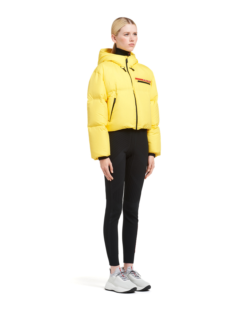 Prada Technical Nylon Puffer Jacket Amarillo | 70396-MTQY