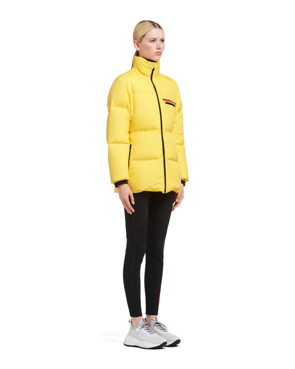 Prada Technical Nylon Puffer Jacket Amarillo | 80347-XEGT