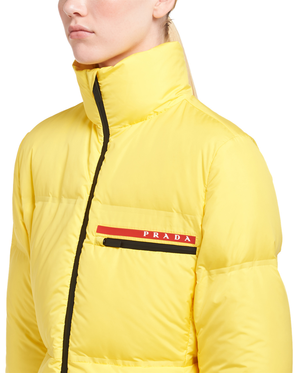 Prada Technical Nylon Puffer Jacket Amarillo | 80347-XEGT