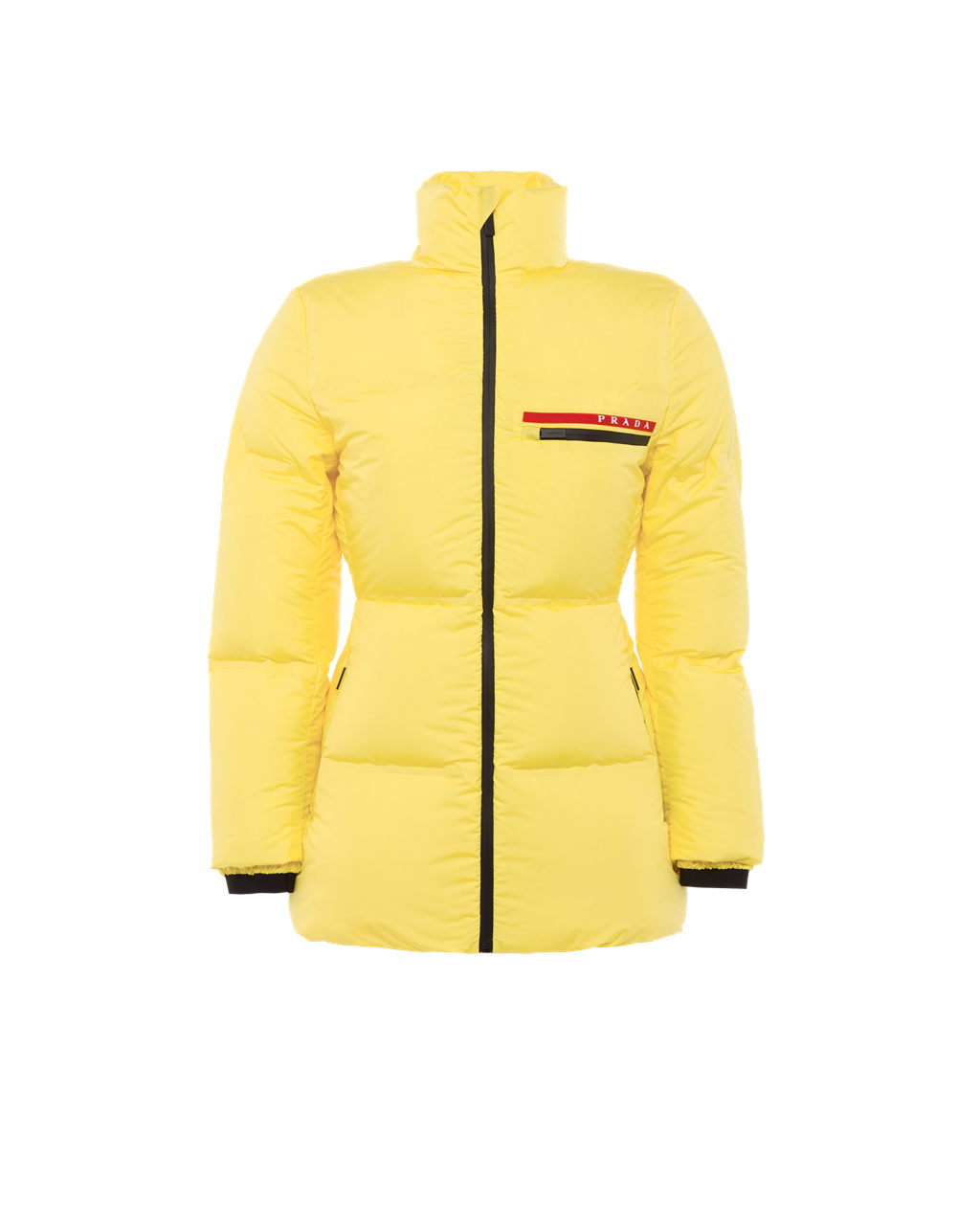 Prada Technical Nylon Puffer Jacket Amarillo | 80347-XEGT