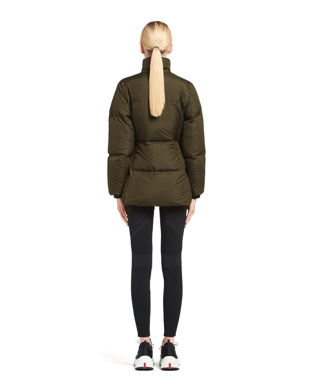 Prada Technical Nylon Puffer Jacket Verde | 15968-CIZX