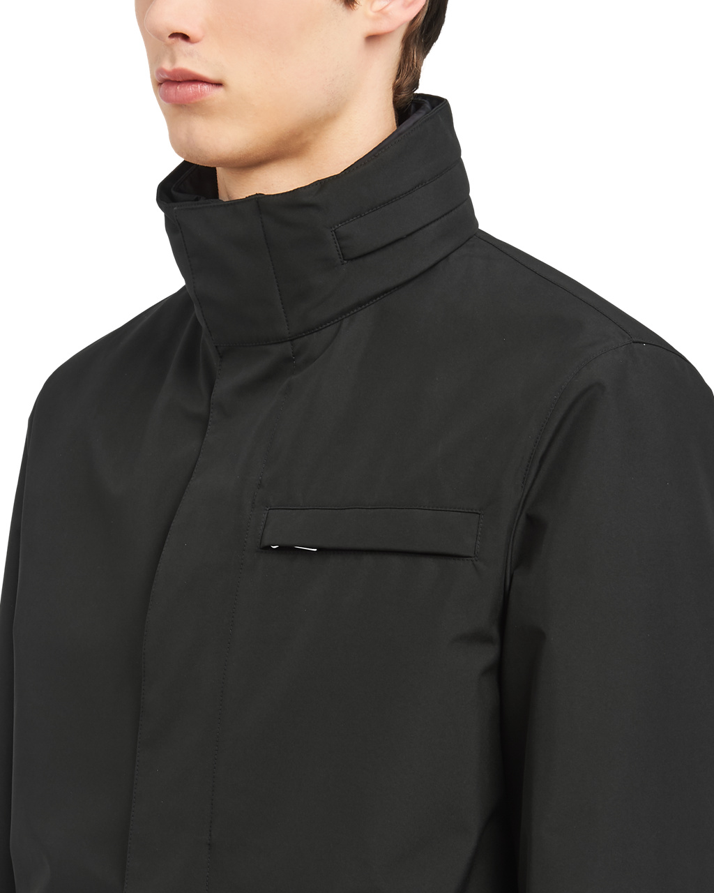 Prada Technical Poplin Raincoat Negras | 45918-GPOR