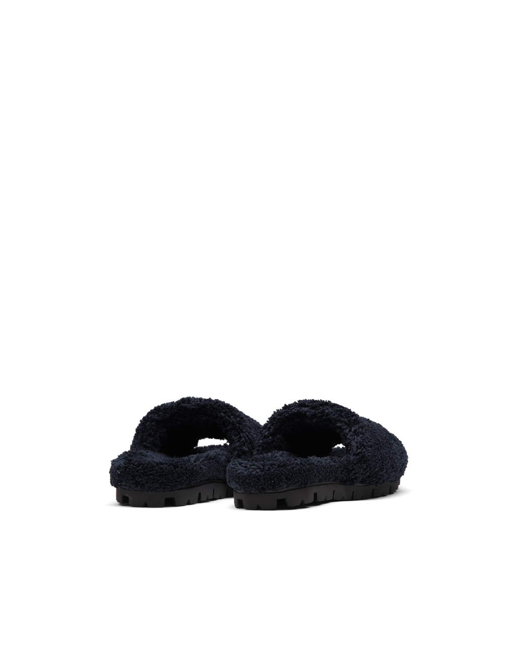 Prada Terry Cloth Slides Negras Blancas | 36982-OFBG