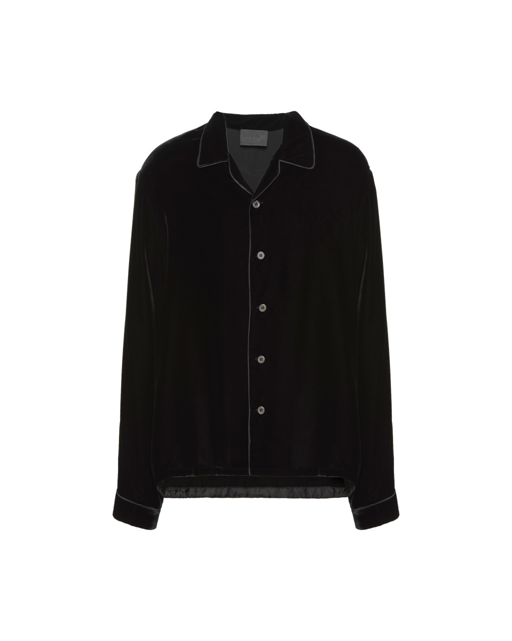 Prada Velvet Shirt Negras | 72046-ILNQ