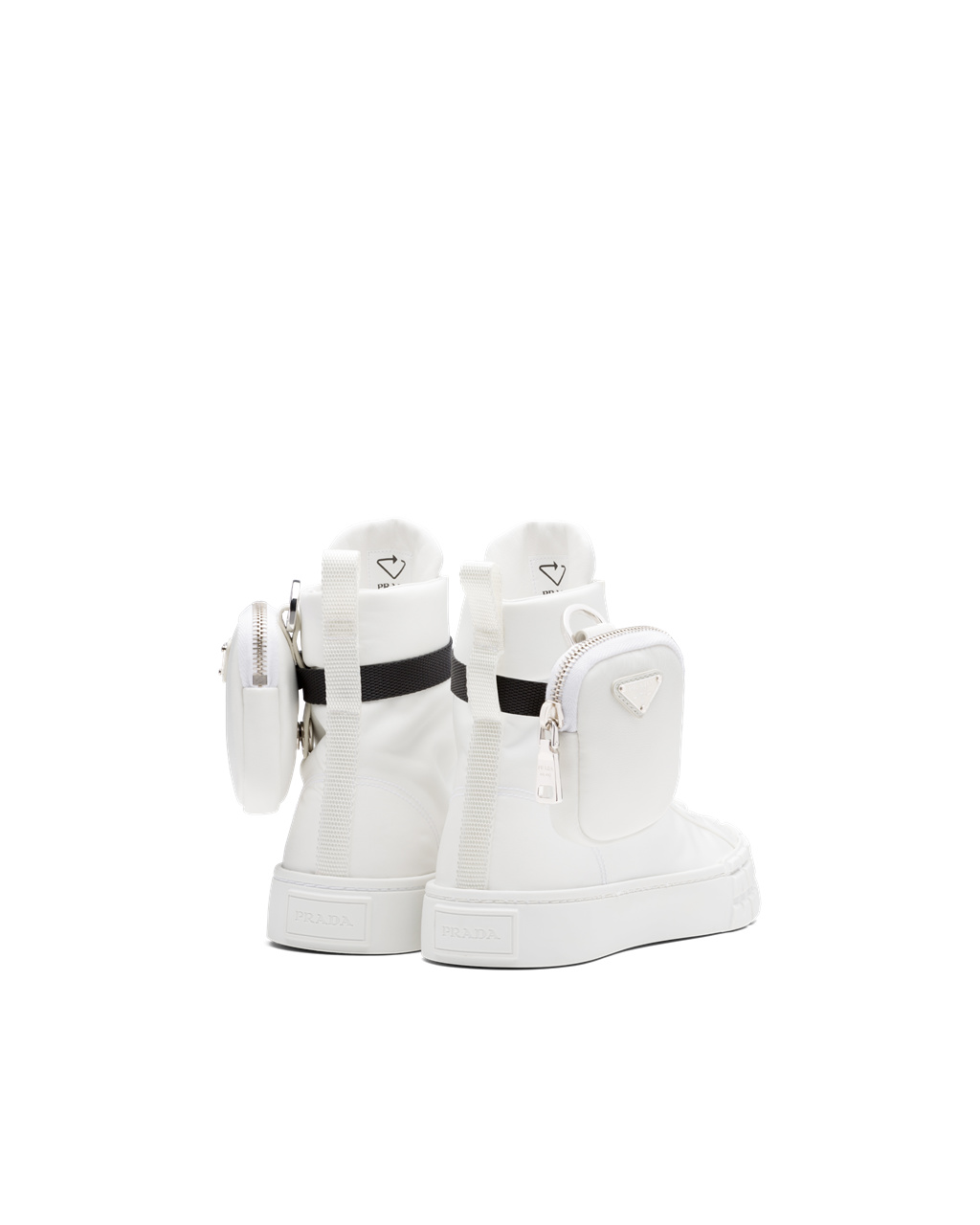 Prada Wheel Re-nylon Gabardine High-top Sneakers Blancas | 72160-LGJH