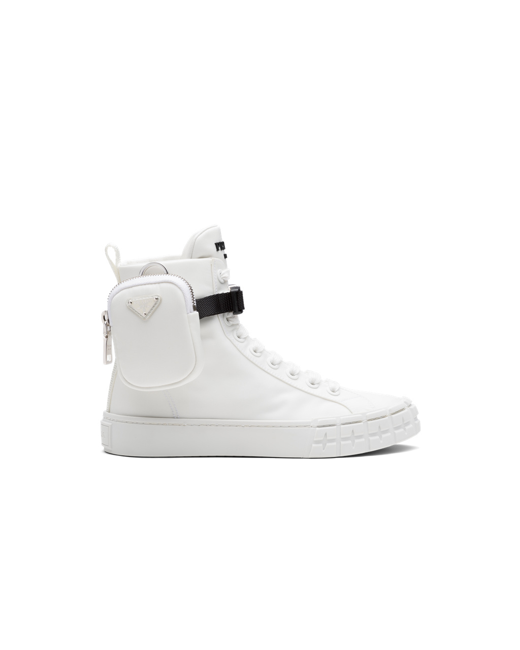 Prada Wheel Re-nylon Gabardine High-top Sneakers Blancas | 72160-LGJH