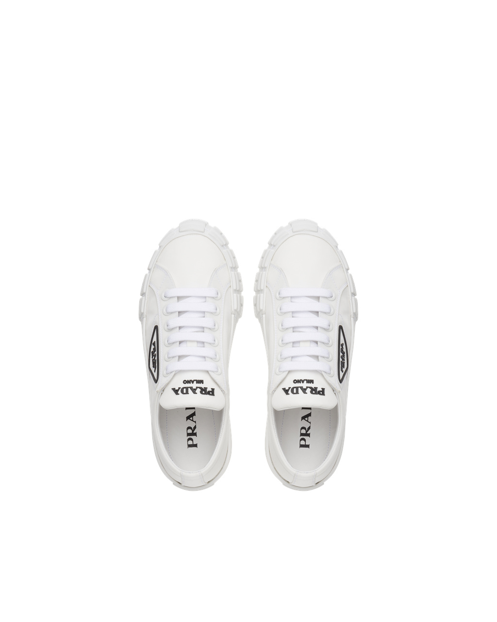 Prada Wheel Re-nylon Gabardine Sneakers Blancas | 09521-BMYE