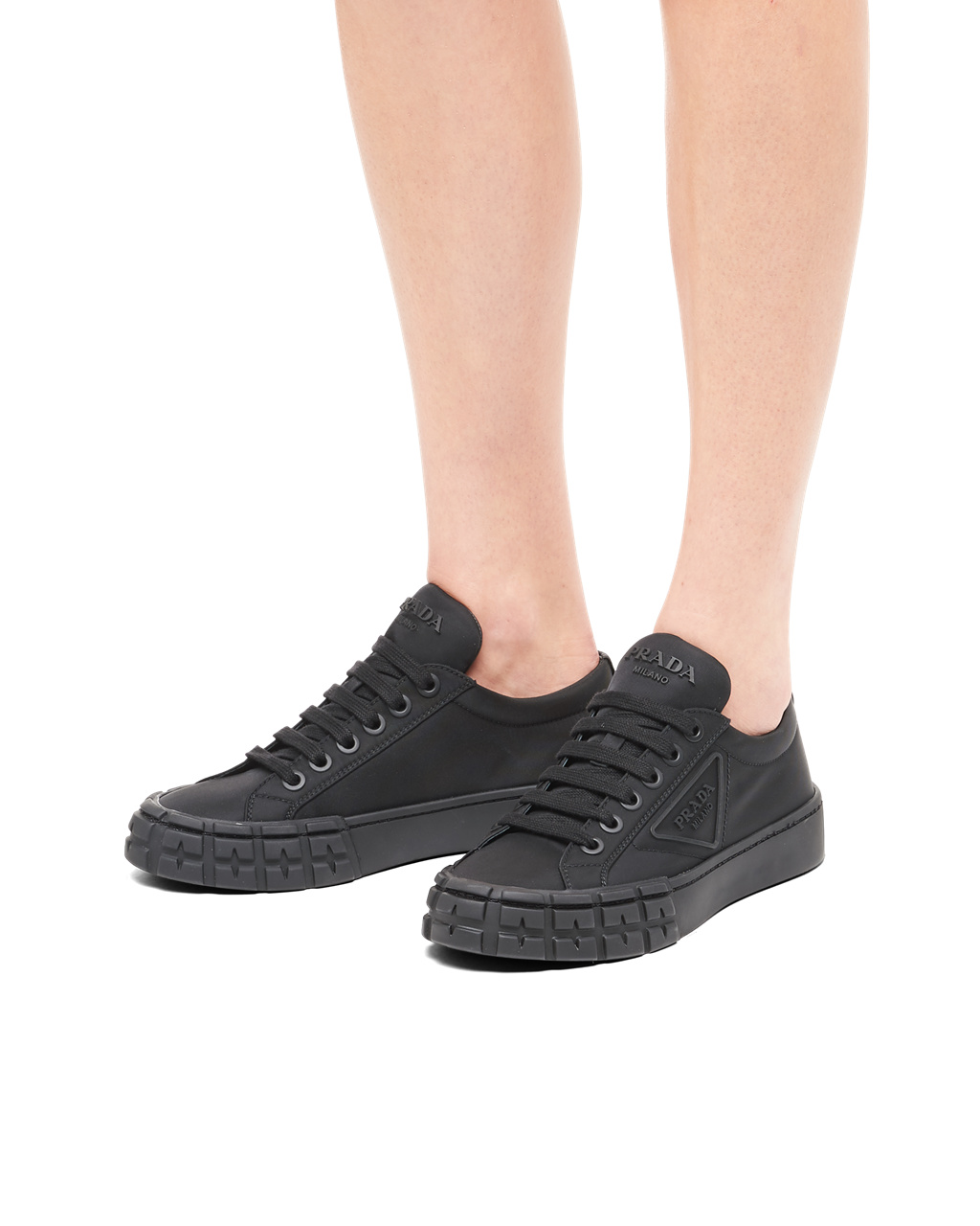 Prada Wheel Re-nylon Gabardine Sneakers Negras | 51207-FGOL