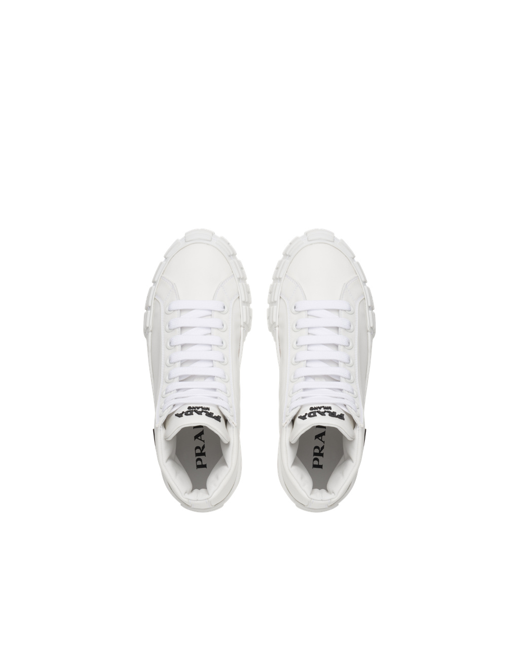 Prada Wheel Re-nylon Gabardine Sneakers Blancas | 75681-EOGB