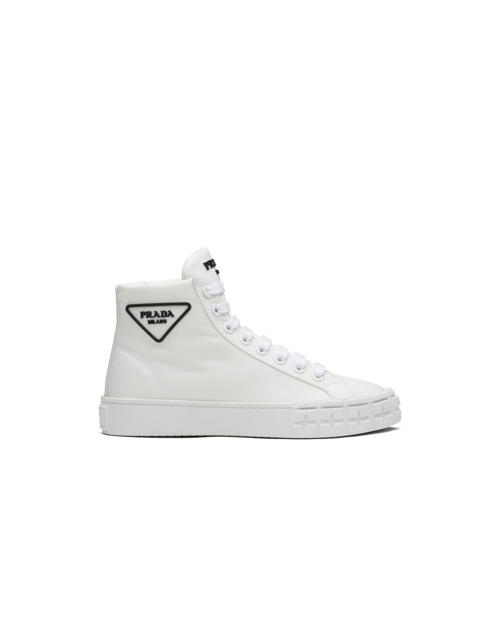 Prada Wheel Re-nylon Gabardine Sneakers Blancas | 75681-EOGB