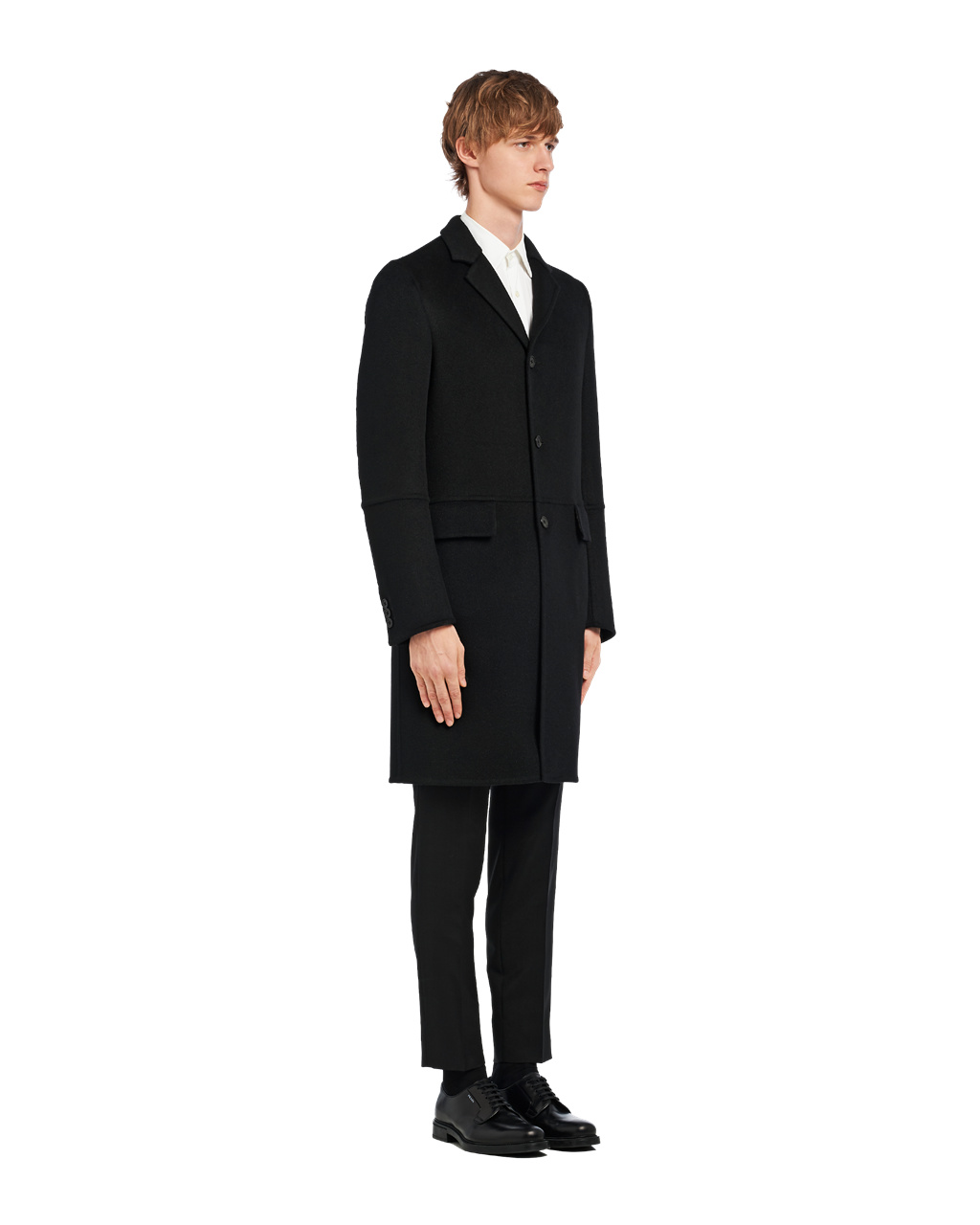 Prada Wool And Angora Coat Negras | 42351-ISMY