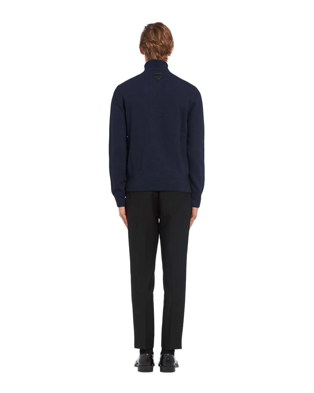 Prada Wool And Cashmere Cardigan Azul Marino | 30296-YONX