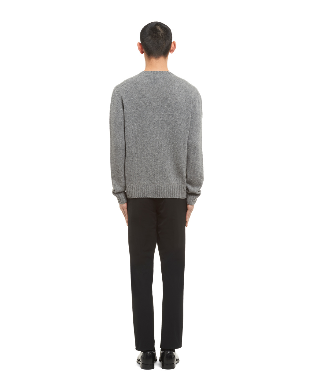 Prada Wool And Cashmere Crew-neck Sueter Gris | 29076-BQPI