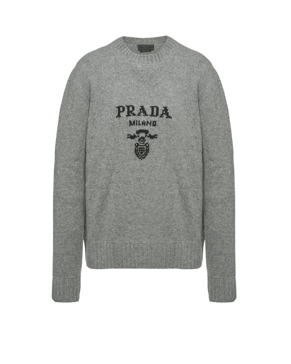 Prada Wool And Cashmere Crew-neck Sueter Gris | 29076-BQPI