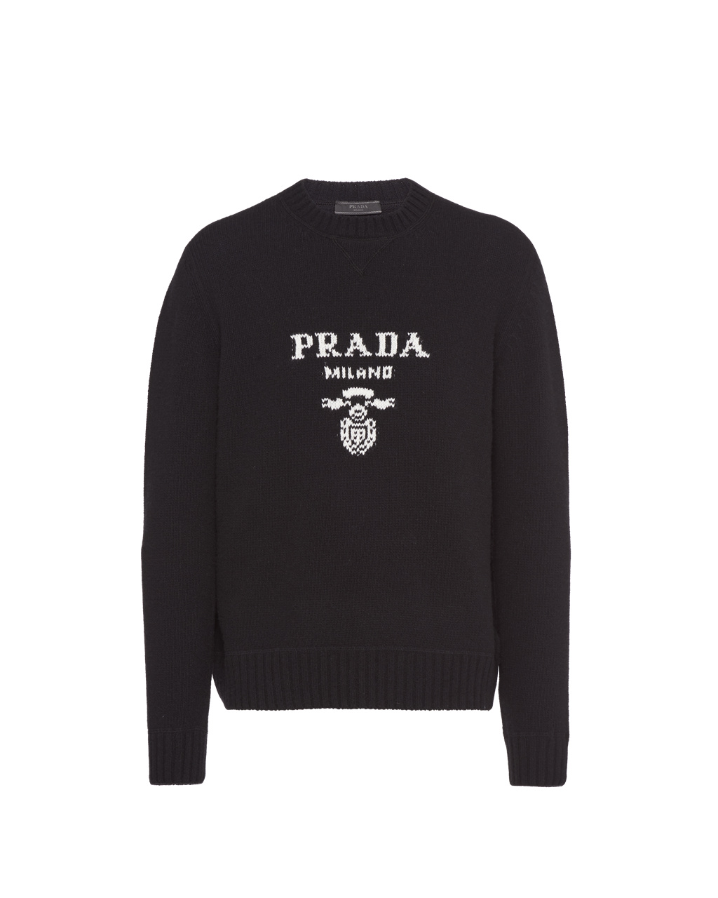 Prada Wool And Cashmere Crew-neck Sueter Negras | 53918-EMFV