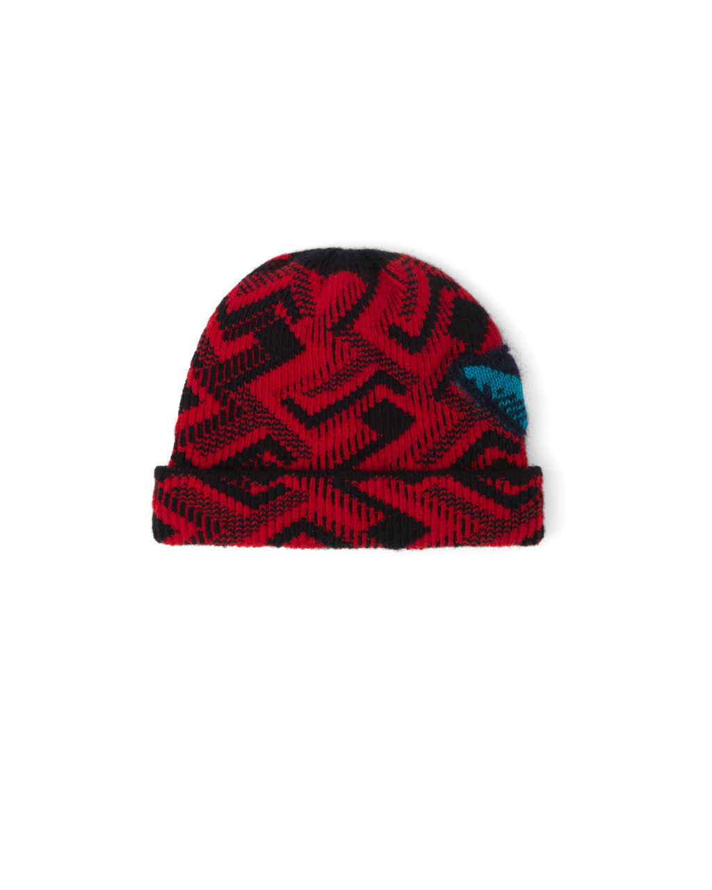 Prada Wool And Cashmere Jacquard Beanie Negras Rojas | 04839-FAEP