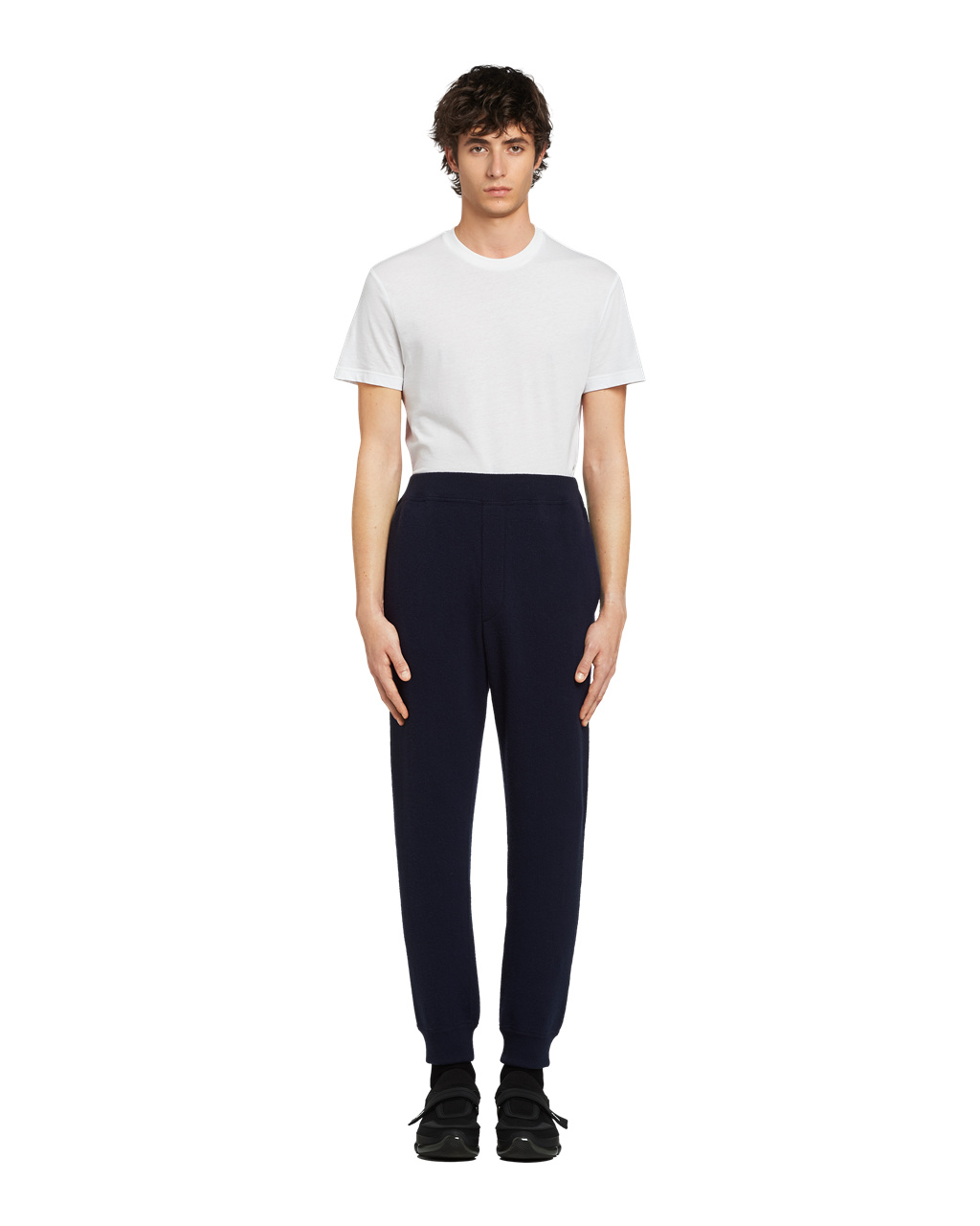 Prada Wool And Cashmere Jogging Pants Azul Marino | 54289-HBDG