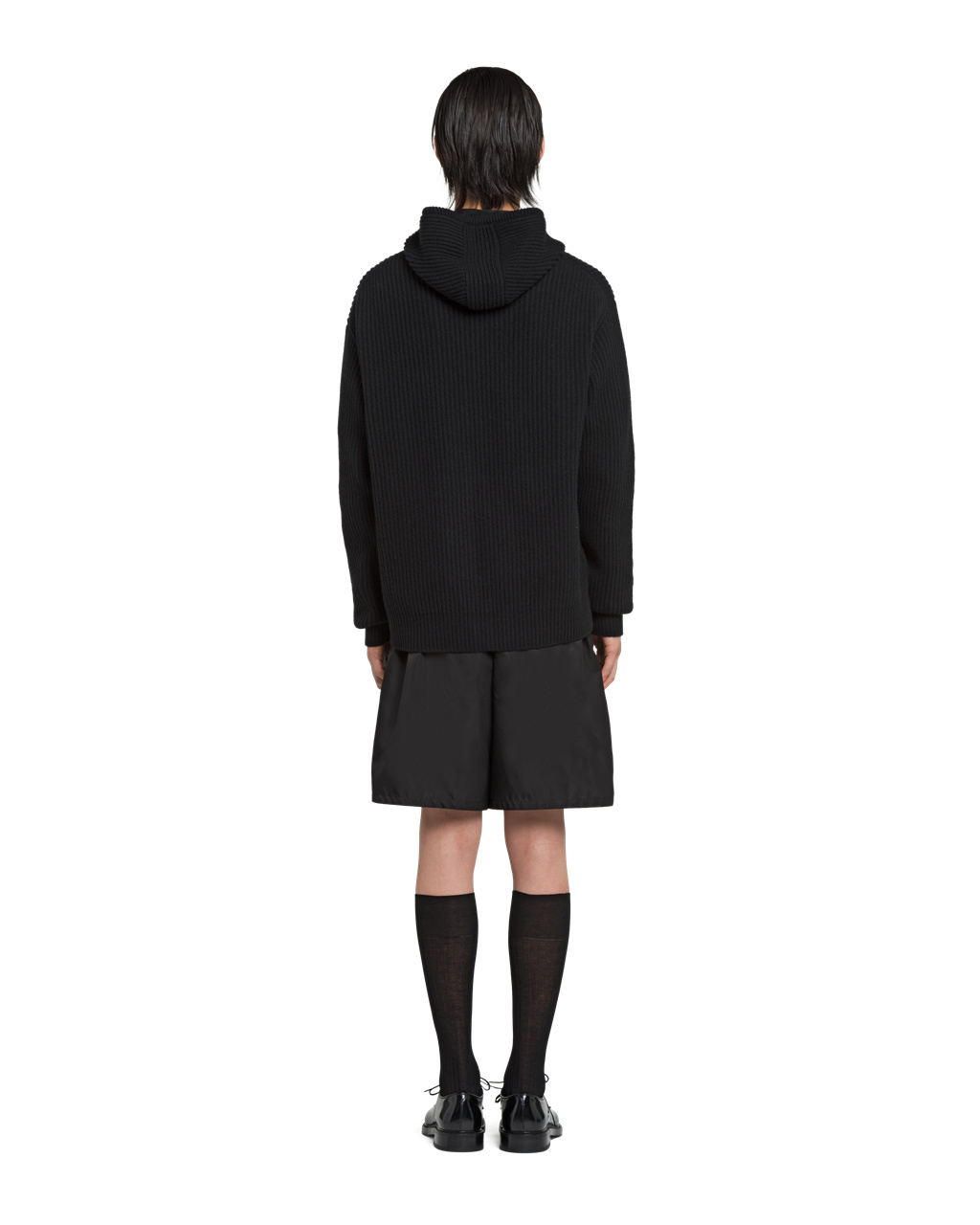 Prada Wool And Cashmere Knit Hoodie Negras | 19408-ZMYW