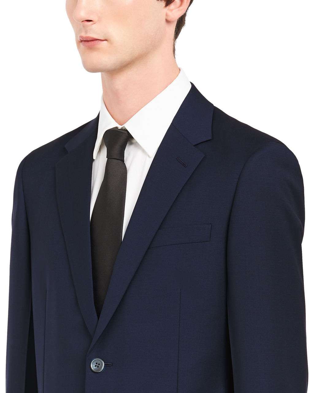 Prada Wool And Mohair Single-breasted Suit Azul Marino | 60149-GDTP