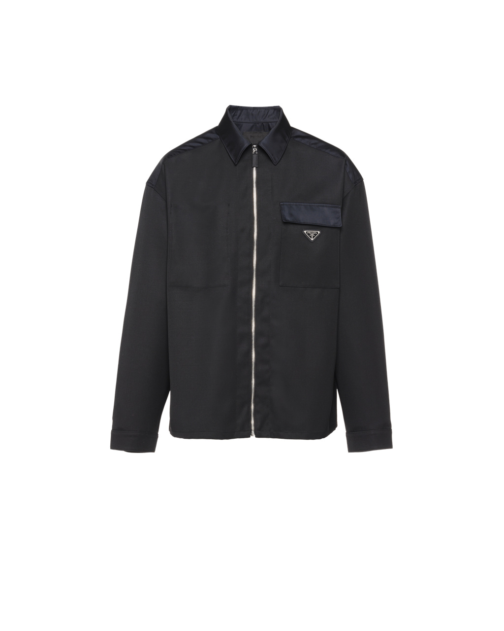 Prada Wool And Re-nylon Shirt Negras | 61893-RSYM