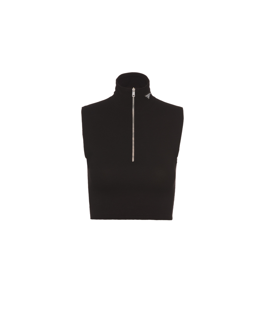 Prada Wool And Viscose Turtleneck Crop Top Negras | 34257-UNAX