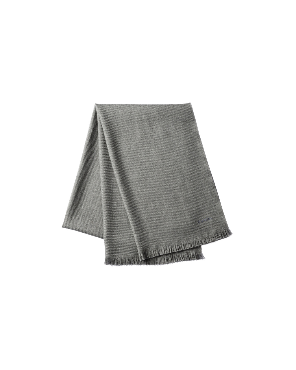 Prada Wool Twill Scarf Slate Gray | 61583-VNJG