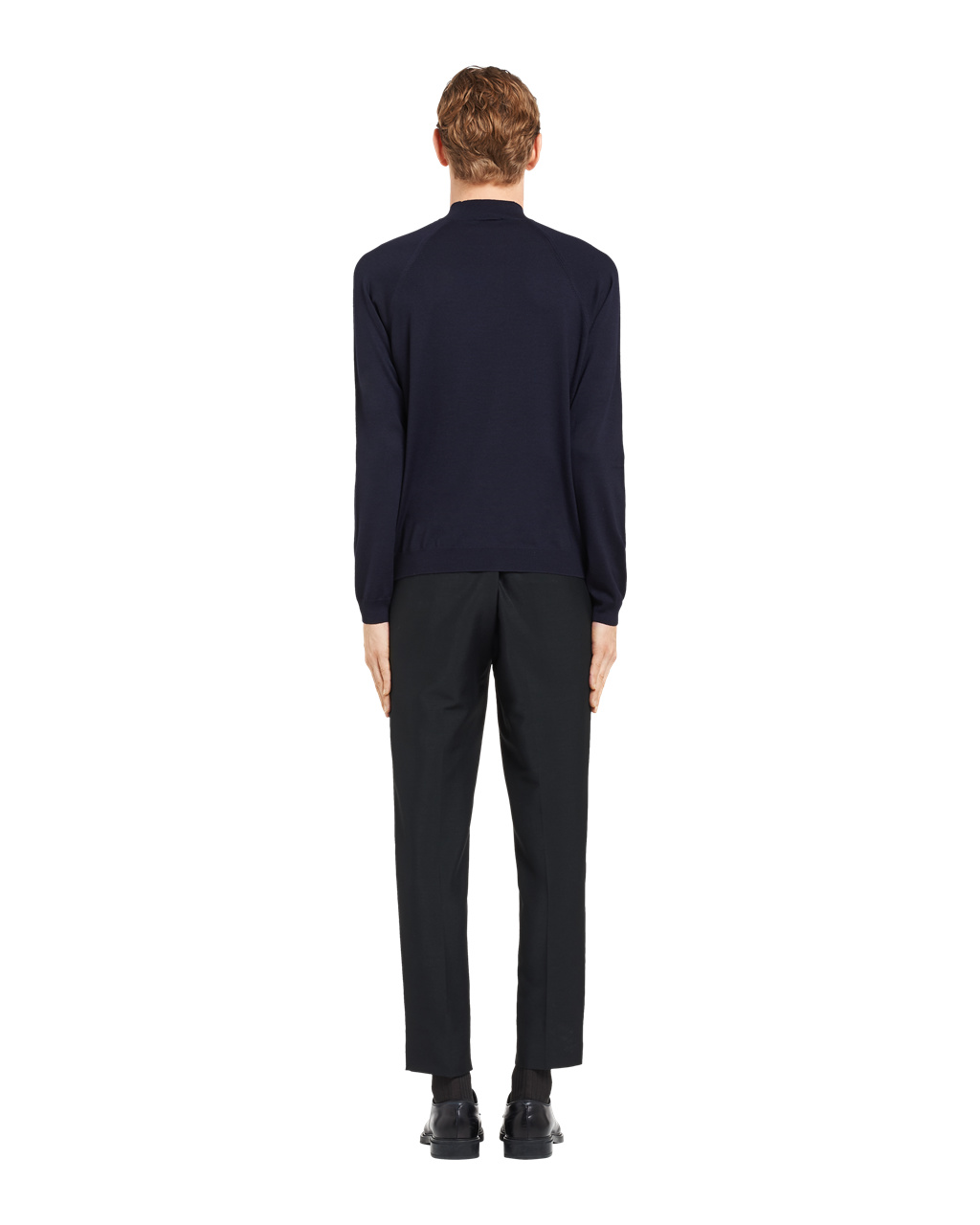 Prada Worsted Wool Turtleneck Sueter Azul Marino | 29538-JKWV