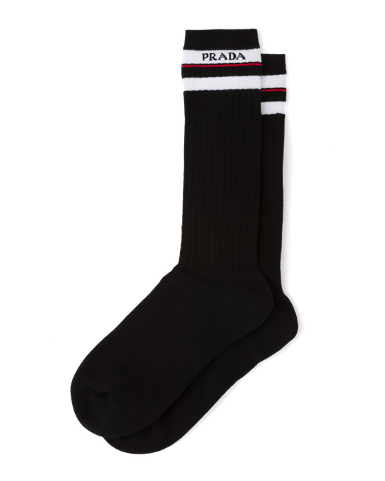 Prada Algodon Ankle Socks Negras | 06589-EIUB