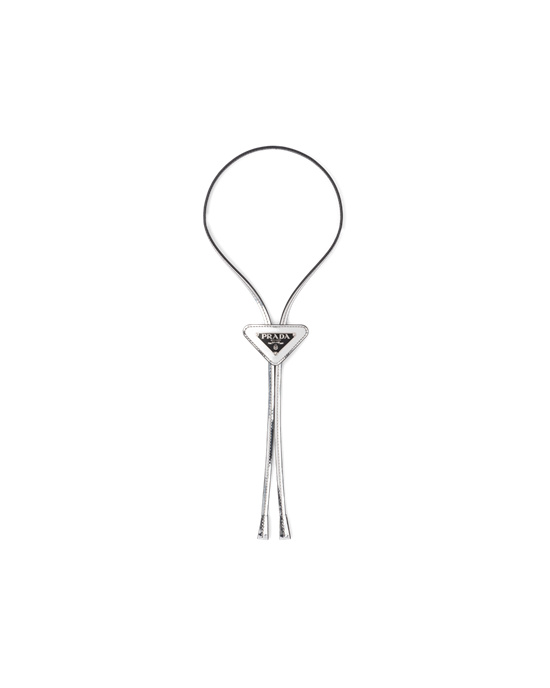 Prada Brushed Cuero Bolo Tie Plateadas | 61970-TORK