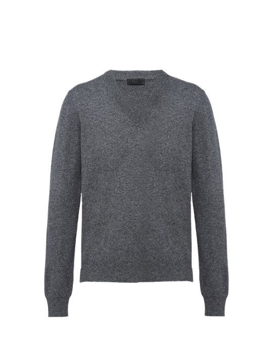 Prada Cashmere Sueter Slate Gray | 71269-PLTO