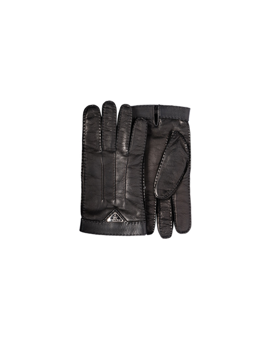 Prada Cuero Gloves Negras | 46375-FJBU