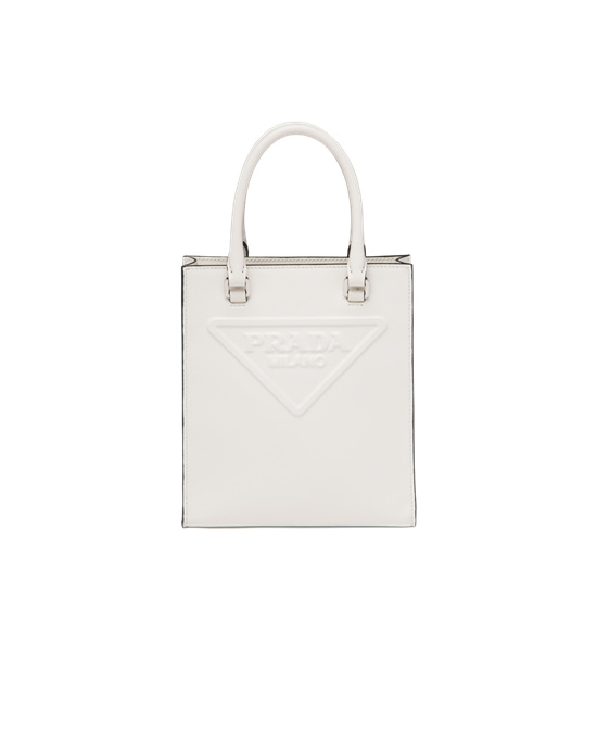 Prada Cuero Handbag Blancas | 20963-DCOJ