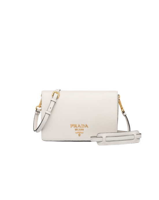 Prada Cuero Shoulder Bag Blancas | 31890-PTVR