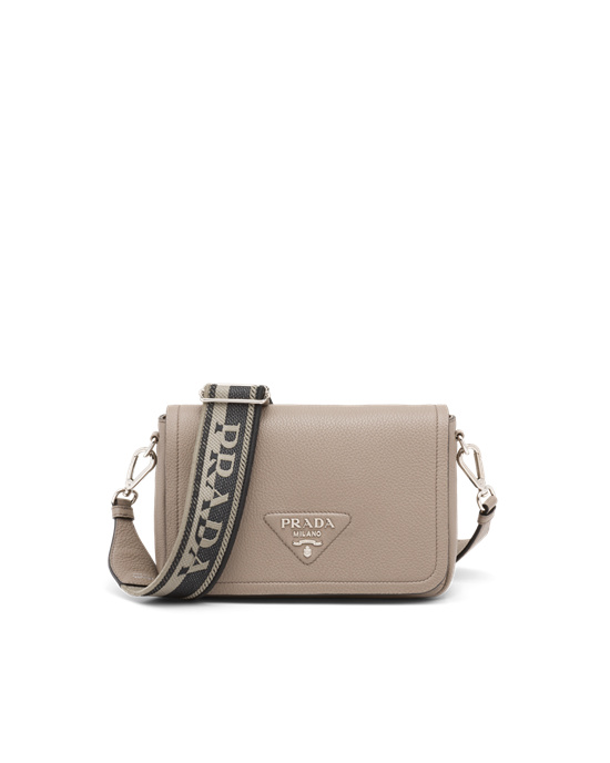 Prada Cuero Shoulder Bag Clay Gray | 31659-QZOC